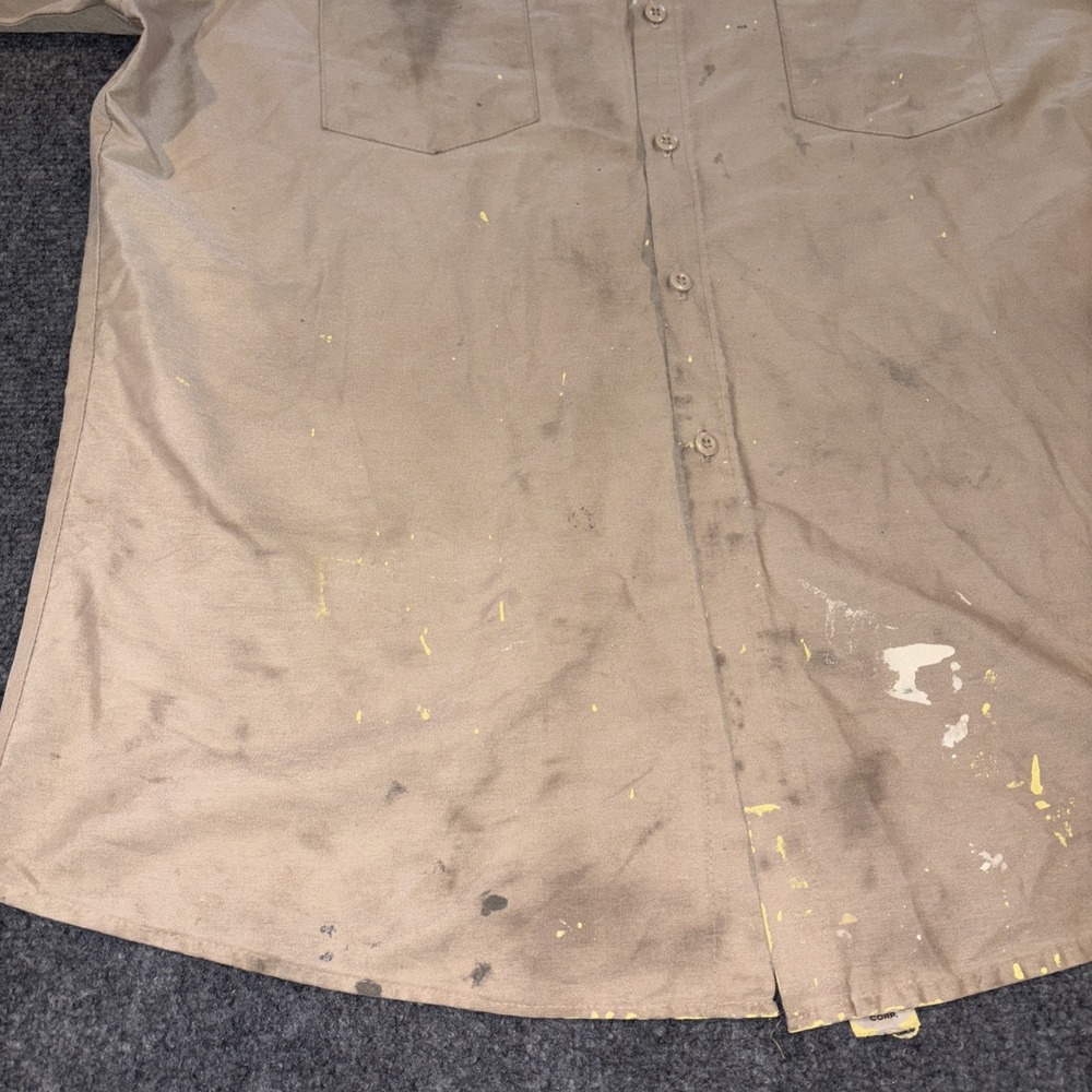 Prison Inmate Work Shirt Tan XL - Picture 4 of 8